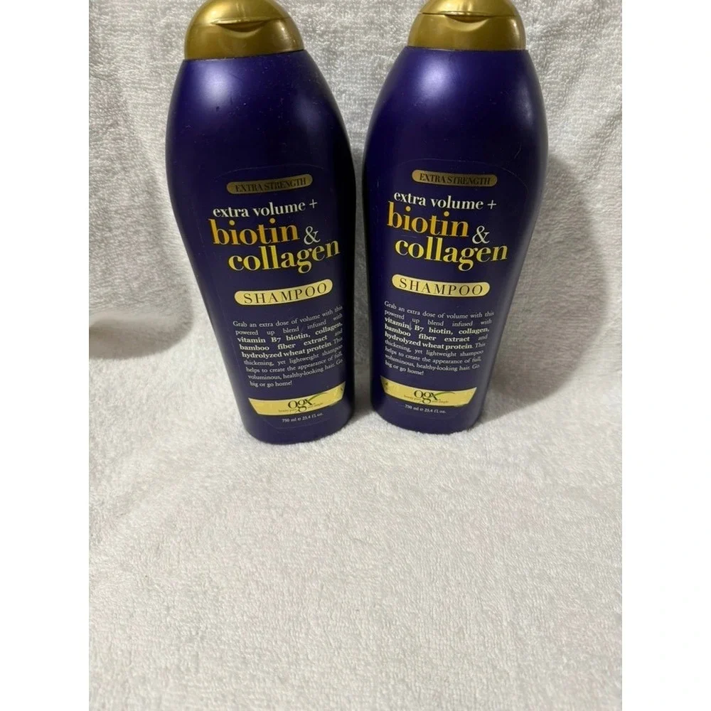 OGX Extra Strength Extra Volume Biotin and Collagen Shampoo 25.4oz Set of 2